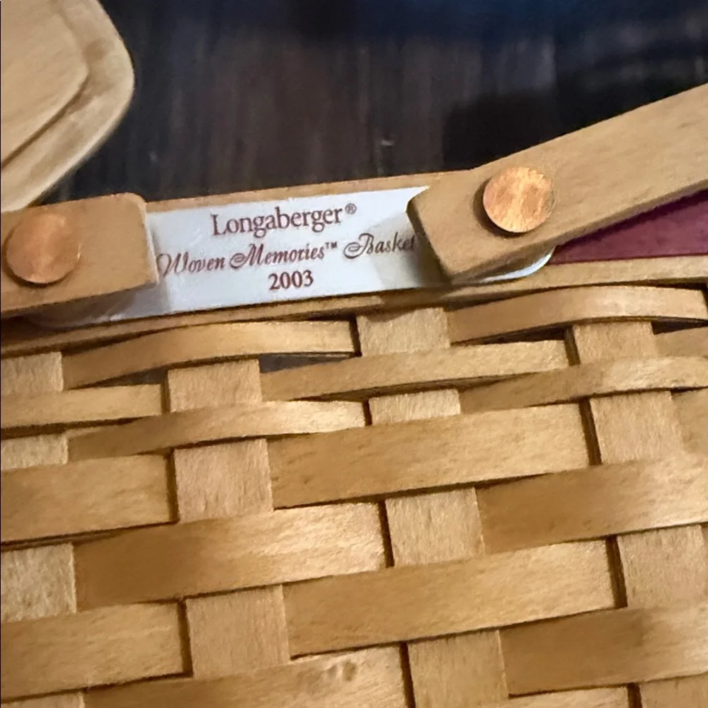longaberger Vintage Wooden Basket Set of 3 mixed size
